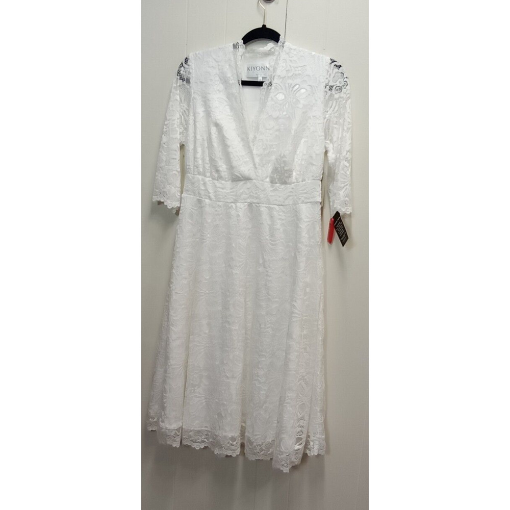NWT Kiyonna Bridal Womens plus size  White Lace Dress (Size 0x)